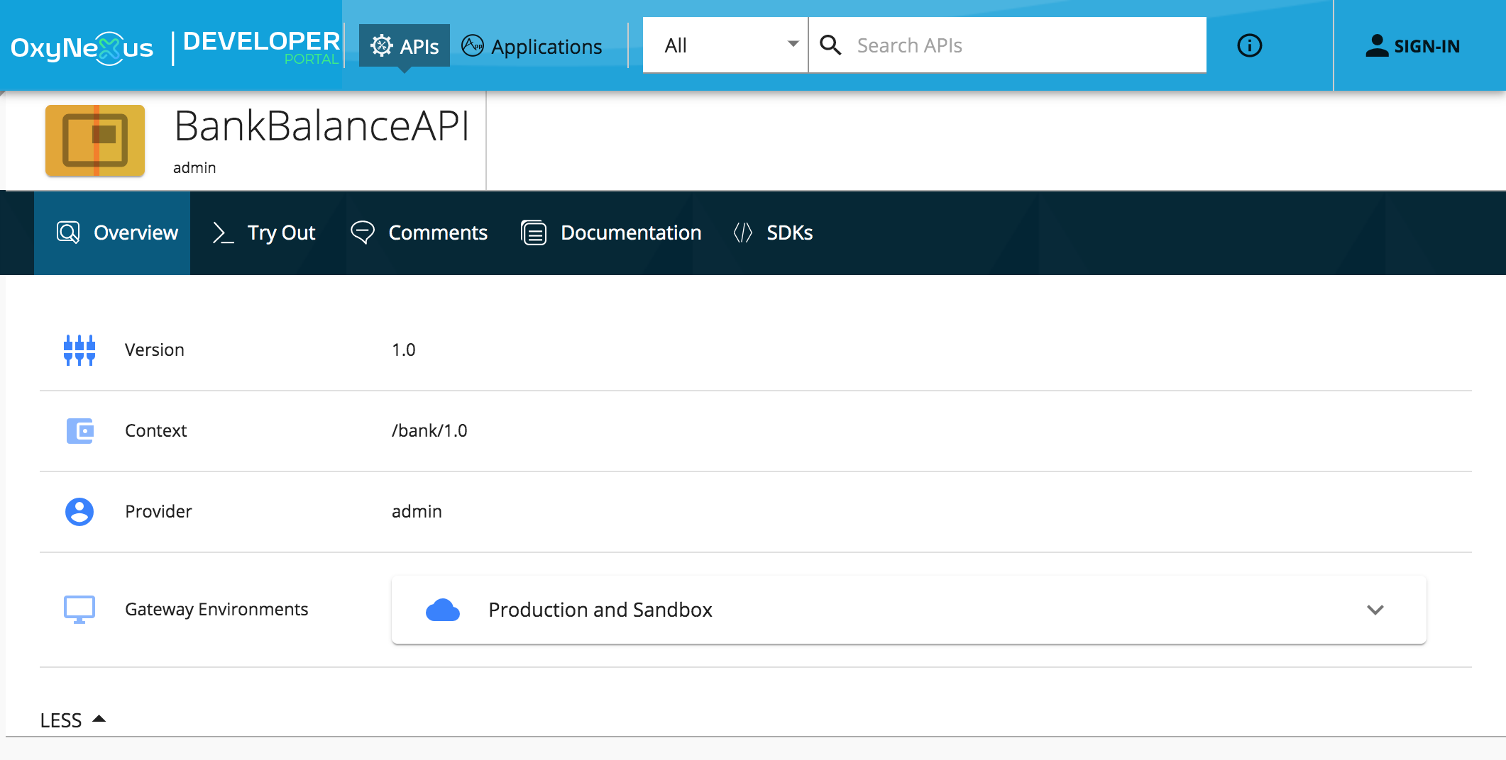 styling api details left menu