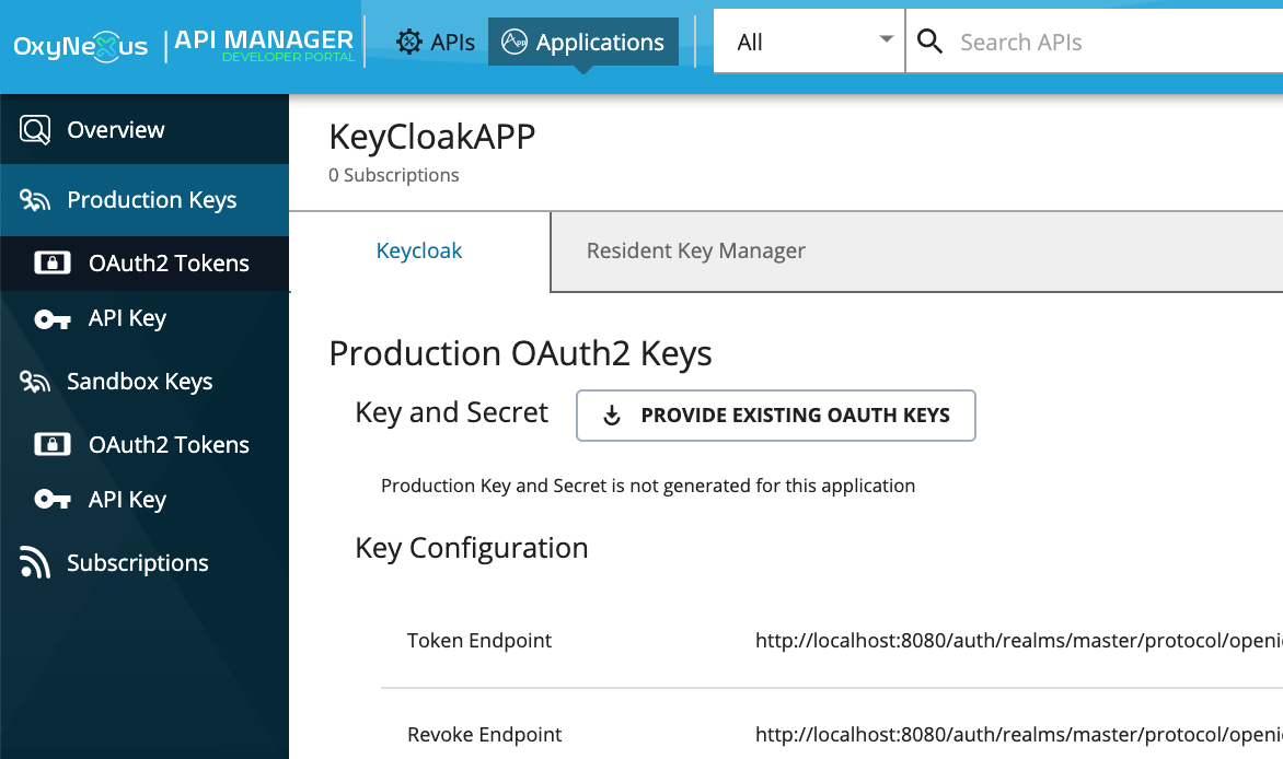 Keycloak application